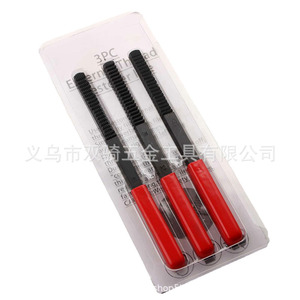 3 Piece Thread Repair File Set Medium Teeth Chromium Molybdenum Steel Hand Tool For Metal Thread Repair - Product Image 2