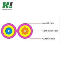 Kabel Serat Optik Dalam Ruangan HJ Plenum Rated LSZH Tahan Api Simplex Duplex untuk Kabel Bangunan dan Pusat Data