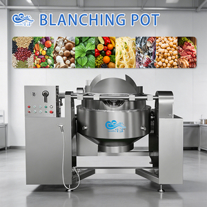 Olla <span class=keywords><strong>de</strong></span> blanqueo industrial con cesta filtrante 200L-1000L, equipo <span class=keywords><strong>de</strong></span> cocción para patatas, champiñones, camarones, <span class=keywords><strong>pulpo</strong></span> y salchichas - Product Image 5