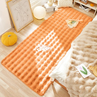 Tapis moelleux en fourrure pour enfants avec coussinets antidérapants, tapis en peluche moelleux pour chambre à coucher, tapis en fourrure de lapin