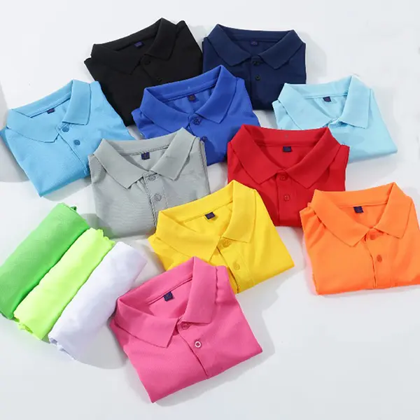 Couleurs unies polyester coton été respirant séchage rapide à manches courtes logo OEM personnalisé Golf impression hommes polo t-shirt