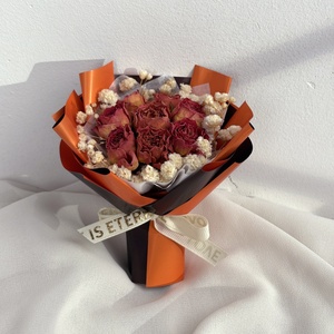 Bouquet de mini roses séchées éternelles pour mariage, Noël, Saint-Valentin, de haute qualité, écologique, romantique, bricolage artisanal - Product Image 3