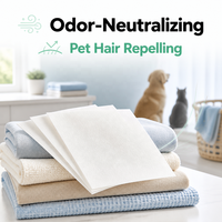 OEM/ODM Hojas de Detergente para Ropa con Aroma Natural a Lavanda para Mascotas, Sin Residuos, Hipoalergénicas, Neutralizadoras de Olores