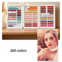 Livre de présentation d'art des ongles à trois volets, 360 couleurs, avec design intégré, carte de couleurs en acrylique pour l'art des ongles