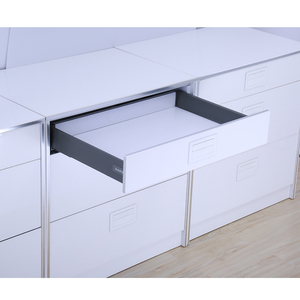 קופסא כפולה תעלות טלסקופיות הארכה מלאה של מגירת חומרה למטבח - Product Image 5