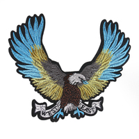 Personalizado 100% Extra Grande Patches Bordados Animal Dos Desenhos Animados Estilo Águia Bordado Jaquetas de patch Ferro Em Remendos