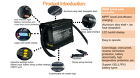 Régulateur Solaire MPPT Boost 15A pour Véhicule Électrique (Golf, etc.) 24V/36V/48V/60V/72V et Système Solaire