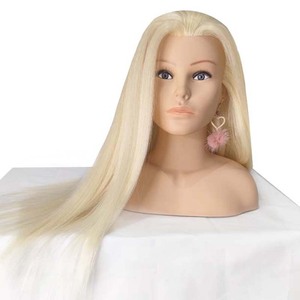 Cabeza <span class=keywords><strong>de</strong></span> Maniquí para Prácticas <span class=keywords><strong>de</strong></span> Peluquería con Cabello Humano Remy Indio al por Mayor, para Trenzas Africanas, <span class=keywords><strong>Corte</strong></span> y Decoloración, con 200% <span class=keywords><strong>de</strong></span> Densidad - Product Image 6