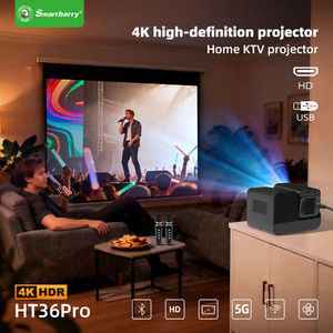 HT36 PRO HD เครื่องฉายภาพคาราโอเกะ3-in-1พร้อมไมโครโฟนคู่ระบบ CRT สำหรับโฮมเธียเตอร์ใช้งานในร่มสำหรับครอบครัว - Product Image 6