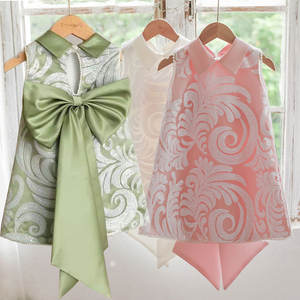 Robe d'été pour enfants personnalisée Big Bow Sequin Party Night Birthday Festival Baby Girl - Product Image 3