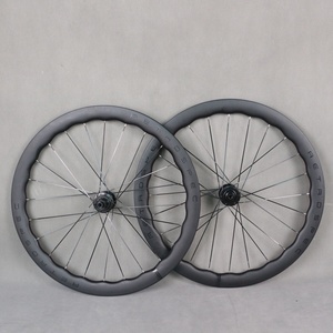 Roues de vélo de route en carbone SERAPH Full Carbon Road Disc, modèle Wave Clincher, 50*25mm, 6 boulons, 100*12/142*12mm, WH50-1 - Product Image 1
