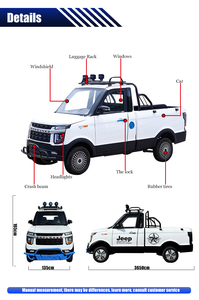 Nouvelle énergie longue endurance <span class=keywords><strong>mini</strong></span> camionnette électrique fabriquée en Chine caméra métal léger cuir 4 roues voiture électrique manuel unique - Product Image 2