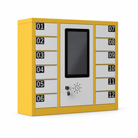 Gabinete de Almacenamiento de Llaves Inteligente de 12 Ranuras con Pantalla Táctil, Casillero Electrónico para Gestión de Llaves para Oficinas y Hoteles