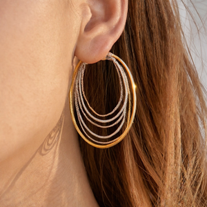 Aros de Acero Inoxidable con Baño de Oro PVD, Joyería de Moda Sostenible y Resistente - Product Image 3