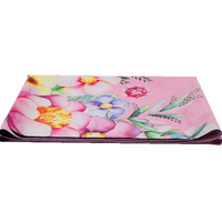 Tapis de yoga pliable écologique antidérapant en daim fin de 1 mm/1,5 mm pour le yoga, le pilates et les exercices, avec sac de transport, résistant à la chaleur