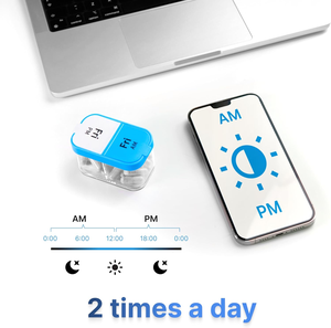 Portapillole in Plastica Portatile A-273 con Segni AM/PM per Promemoria, Contenitore per Medicinali Quotidiano/Settimanale per Integratori - Product Image 5