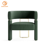 Meubles de styliste répliques, en velours, vert, chaises de loisirs, de marque pour la française, vente en gros, 9 pièces