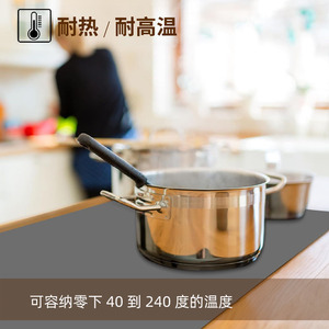 Tapis de cuisine en silicone 60x120cm gris uni, découpable, protection de comptoir, compatible lave-vaisselle, pour la pâtisserie et la cuisine - Product Image 2