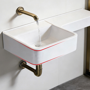 Lavabo Premium SMC Integrato nel Piano di Lavoro, Salvaspazio <span class=keywords><strong>per</strong></span> <span class=keywords><strong>Bagno</strong></span> Prefabbricato - Product Image 2
