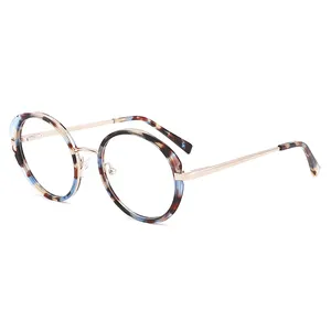 YD1034 Fashion Design Round Oversized Acetate Colorful Frame Glasses