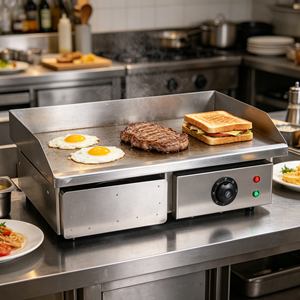 Plaque de cuisson électrique professionnelle haute performance en acier inoxydable avec contrôle précis de la chaleur pour la restauration - Product Image 2
