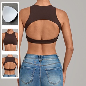 Sujetador deportivo transpirable para mujer, el más vendido, con logo personalizado, ideal para pilates, running, fitness al aire libre y gimnasio. - Product Image 1