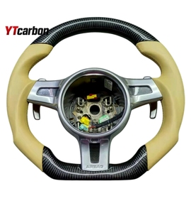 Ytcarbon พวงมาลัยคาร์บอนไฟเบอร์สำหรับ911 997.2 987 Cayman <span class=keywords><strong>Cayenne</strong></span> S Gt <span class=keywords><strong>Gts</strong></span> อุปกรณ์ตกแต่งภายในรถยนต์เทอร์โบคาร์บอนไฟเบอร์แท้ - Product Image 5