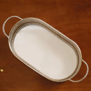 Best Christmas Decor Stainless Steel/Aluminum Tray Hotel Luxury <b>Silver</b>/Gold Metal <b>Mirror</b> Tray Decorative Serving Custom Tray - Product Image 3