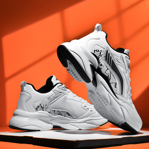 Baskets de sport pour hommes en cuir, personnalisables avec logo de marque, grandes tailles US 13 14, légères, souples, toutes saisons, rehaussantes, pour la course et le quotidien - Product Image 4