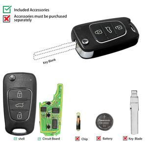 XHORSE XNHY02ENユニバーサルリモートキーワイヤレスHYUNDAIフリップ3ボタン英語版 - Product Image 4