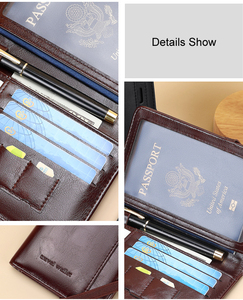 Mayorista Personalizado Pu Cuero RFID Bloqueo Cartera de Viaje Impreso Pasaporte Funda para Hombres Mujeres Sublimetion en Blanco RFID - Product Image 6