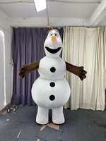 Tenues Costume De Noël Bonhomme De Neige Olaf Mascotte 2m 2.6m Blanc Olaf Bonhomme De Neige Costume Vêtements pour Frozens' Age Theme Party