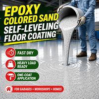 Peinture de sol liquide époxy colorée à haute dureté et résistante à l'usure, revêtement imperméable époxy granit marbre