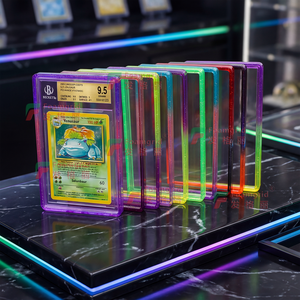 TPU Mixed Gradient Color Glitter Clear Back Panel Plate Graded <strong>Card</strong> Slab Bumper Guard B G S Slab <strong>Protector</strong> with Back Panel Plate - Product Image 5