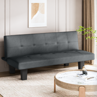 Canapé-lit pliant simple gris, fauteuil d'appartement, fauteuil inclinable familial inhabituel, divan simple, mobilier de salon