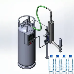 Machine de remplissage de doseur d'emballage d'azote liquide de catégorie comestible pour la chaîne de production en conserve de jus