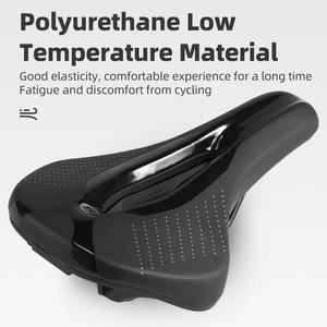 ROCKBROS Selle de vélo confortable Style sportif PU Coussin d'amortissement étanche pour VTT Cyclisme sur route Fonction de ventilation simple - Product Image 3