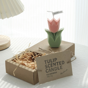 Vela de cera de soja con aroma de diseño de tulipán hecha a mano, estilo clásico para bares de Casa tranquilos o ocasiones de Pascua, fragancia Natural única - Product Image 6