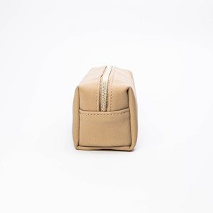 ISO BSCI Factory's Large Capacity Lightweight Portable Waterproof Zipper Fashion Travel Leather Cosmetic <b>Bag</b> Brown Long Storage - Product Image 4