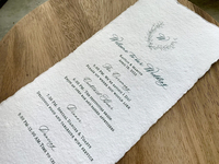 Untuk resepsi meja makan malam, restoran Custom mewah Hardcover Modern buatan tangan lipatan tepi katun kertas menu tempat pernikahan kartu
