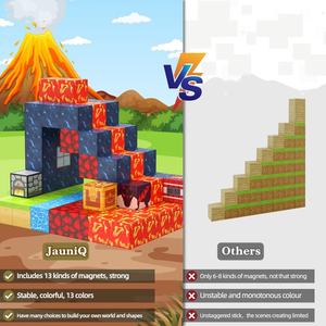 100 pièces Blocs magnétiques Construction Cube magique magnétique <span class=keywords><strong>Jeux</strong></span> de puzzle Tuiles magnétiques Blocs de construction Jouets pour tout-petits Jouets sensoriels STEM - Product Image 3