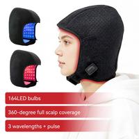 Casque de luminothérapie rouge personnalisé IBN pour soulager la douleur, 164 perles LED, lumières LED bleues/rouges (460nm/660nm/850nm), prise américaine