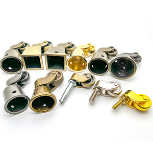Furniture Caster Zinc Alloy <b>Swivel</b> Hollow Kingpin Silent Polyurethane Wheel Chinese Style for Wine Cabinet - Product Image 1