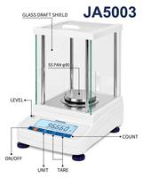 Balance numérique manuelle en plastique JINGFEI JA5003, capacité 500g, précision 0,001g, avec calibration