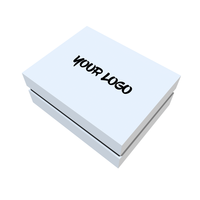 Emballage en carton rigide de luxe de haute qualité avec logo personnalisé Boîtes cadeaux en papier à couvercle amovible blanc pour vêtements chaussures