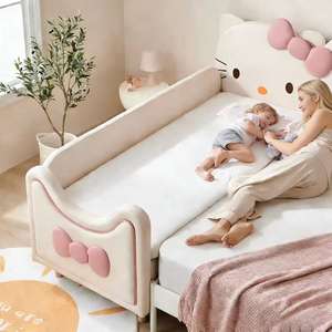 <span class=keywords><strong>Lit</strong></span> d'enfant en bois JINS Princess Hello Kitty avec barreaux de <span class=keywords><strong>lit</strong></span>, canapé, <span class=keywords><strong>lit</strong></span> d'appoint, berceau <span class=keywords><strong>pour</strong></span> petites filles - Product Image 3