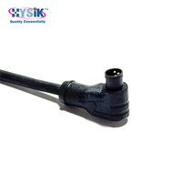 Sudut M8 Snap in kabel 2 3 4 5 tiang siku perempuan konektor Cordset tahan air tarik kabel Push perakitan
