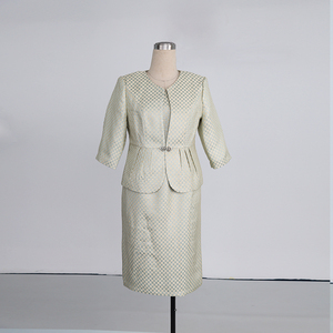 Costume de bureau formel deux pièces grande taille personnalisé pour femme, tenue d'église, robe professionnelle 100 % polyester - Product Image 5