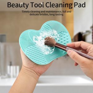 Almohadillas de limpieza de brochas de maquillaje portátiles de alta calidad, alfombrilla limpiadora de brochas de maquillaje de silicona - Product Image 5
