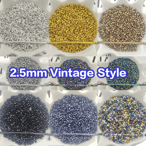 Perles cylindriques métalliques de 2,5 mm, perles tubulaires uniformes plaquées vintage pour la fabrication de bijoux DIY (bracelets, boucles d'oreilles) - Product Image 1